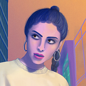 Mi Proyecto del curso: Técnicas digitales de retrato ilustrado. Traditional illustration, Digital Illustration, and Digital Painting project by Carolina Rodriguez - 03.14.2022