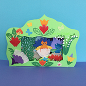 "Primavera" - Cajita Escénica . Colaj și Artizanat din hârtie de Gilda - 03.11.2022