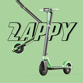 ZAPPY- Patinete eléctrico. Projekt z dziedziny Design, 3D, Projektowanie graficzne, Wzornictwo przemysłowe, Projektowanie produktowe, Sketching,  Modelowanie 3D,  Projektowanie 3D i Projektowanie produktu cyfrowego użytkownika antiabello - 14.03.2022