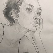 My project for course: Portrait Sketchbooking: Explore the Human Face. Een project van  Schetsen,  Tekening,  Portrettekening,  Artistieke tekening y Sketchbook van veronese_giovanna - 14.03.2022