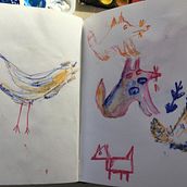 My project for course: Illustration Techniques to Unlock your Creativity. Design, Traditional illustration, Fine Arts, Painting, Creativit, Creating with Kids, and Sketchbook project by mrsv_k_wolf - 03.14.2022