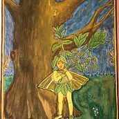Elfe des bois. Traditional illustration, Painting, Creativit, Pencil Drawing, Drawing, and Watercolor Painting project by margotplancade - 03.14.2022