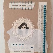 Mi Proyecto del curso: Técnicas de bordado experimental sobre papel.- "Estaba la niña linda". Un proyecto de Bellas Artes, Collage, Bordado y Diseño textil de Cecilia De Tanti - 13.03.2022