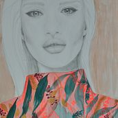 All is [not] well. My project for course: Portrait with Pencil, Color Techniques and Photoshop. Traditional illustration, Fine Arts, Pencil Drawing, Drawing, Digital Illustration, and Portrait Drawing project by Gintare - 03.09.2022