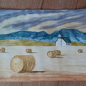 My project for course: Watercolor Landscapes: Experimental Tools and Techniques. Fine Arts, Painting, and Watercolor Painting project by lenka_csandova - 03.15.2022