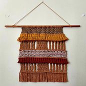 Mi Proyecto del curso: Introducción al macramé: creación de un tapiz decorativo Ein Projekt aus dem Bereich Erweiterungsentwicklung, H, werk, Innendesign, Dekoration von Innenräumen, Weben, Makramee und Textildesign von Hannia Mejía Soto - 15.03.2022