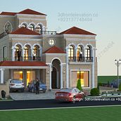 Beautiful Spanish Bungalow Design in Top city 1 and Capital Smart City Islamabad. Architecture, 3D, Interior Architecture, and Costume Design project by Faisal Hassan Architect for Design - 04.08.2021