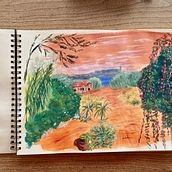 Mon projet du cours : Peindre la nature à l’acrylique : du carnet à la toile. Traditional illustration, Painting, Acr, lic Painting, and Sketchbook project by Marido Viale - 03.16.2022