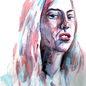 Mon projet du cours : Portrait artistique à l’aquarelle. Fine Arts, Painting, Watercolor Painting, and Portrait Drawing project by Adriano Celentano - 03.16.2022