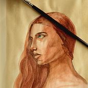 My project for course: Artistic Portrait with Watercolors. Fine Arts, Painting, Watercolor Painting, and Portrait Drawing project by Darren Hatt - 03.16.2022