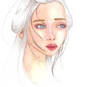 Mi Proyecto del curso: Retrato ilustrado en acuarela. Un proyecto de Ilustración tradicional, Bellas Artes, Pintura, Dibujo, Pintura a la acuarela, Dibujo de Retrato y Dibujo artístico de Migami Igor - 16.03.2022
