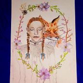 A Garota e a Raposa. Un proyecto de Ilustración tradicional y Diseño de Giovanna Giulia - 25.01.2018