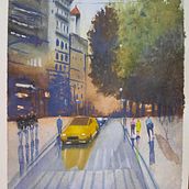 Mi Proyecto del curso: Paisajes urbanos en acuarela. Un projet de Beaux Arts, Aquarelle et Illustration architecturale de yolita2113 - 16.03.2022