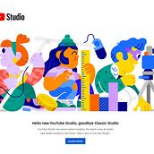 Youtube Studio. Un projet de Design , Illustration traditionnelle, Br, ing et identité, UX / UI, Conception éditoriale , et Design de l'information de Hedof - 17.03.2022
