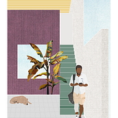 Colagens com cores vibrantes. Projekt z dziedziny Trad, c, jna ilustracja, Design, Architektura wnętrz,  R i sunek architektoniczn użytkownika Danilo Lima - 17.03.2022