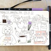 Mon projet du cours : Journal intime illustré : pratiquez au quotidien la pleine conscience. Un progetto di Belle arti, Bozzetti, Creatività, Disegno e Sketchbook di Errie Miller - 18.03.2022