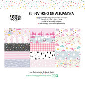 El invierno | colección de patrones para scrap. Un proyecto de Diseño de producto, Packaging, Ilustración tradicional y Diseño de papelería				 de María Bunin - 08.10.2021