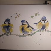 Uccelli su ramo. Un progetto di Illustrazione tradizionale di eleonoraiotti71 - 18.03.2022