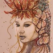 Project in Experimental Portrait with Ink, Tea and Alcohol with Carne Griffiths . Een project van Traditionele illustratie van elizabeth_698615 - 18.03.2022