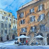 My project for course: Modern Techniques for Watercolor Cityscapes. Un proyecto de Pintura y Pintura a la acuarela de a.k.soe - 19.03.2022