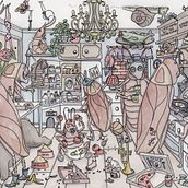 Sunday Morning in Brooklyn: My project in Creative Sketching: Fill Your Illustrations with Life and Detail course. Un proyecto de Ilustración tradicional, Bocetado, Dibujo a lápiz, Dibujo, Pintura a la acuarela, Sketchbook e Ilustración con tinta de salguero_a - 19.03.2022