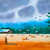 Meu projeto do curso: Paisagens em aquarela: técnicas e ferramentas experimentais. Un progetto di Belle arti, Pittura e Pittura ad acquerello di Erika Ishy - 01.02.2022