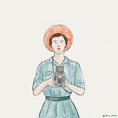 Vivian Maier. Een project van Traditionele illustratie,  Tekening, Digitale illustratie, Stor, telling, Aquarelschilderen,  Portrettekening,  Artistieke tekening y Kinderillustratie van Ilaria Zonda - 20.03.2022