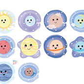 Diseños para estampar prendas de bebés. Design, and Character Design project by orielisf - 03.21.2022