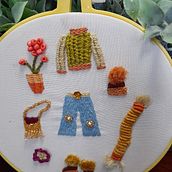 Mi Proyecto del curso: Bordado con textura: combina puntadas y mostacillas . Accessor, Design, Costume Design, Fiber Arts, Color Theor, Arts, Crafts, Embroider, and Textile Design project by Anabel Atilano Arias - 03.21.2022