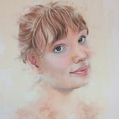 RETRATO CHICA. Portrait Drawing, Traditional illustration, and Painting project by Maria Eugenia Pastor Coll - 03.21.2022