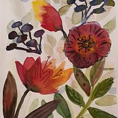 My project for course: Artistic Floral Watercolor: Connect with Nature. Traditional illustration, Painting, Watercolor Painting, and Botanical Illustration project by asmik_kazaryan - 03.21.2022