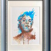 My project for course: Experimental Portraiture with Ink, Tea and Alcohol. Fine Arts, Painting, Drawing & Ink Illustration project by caline_pash - 03.21.2022