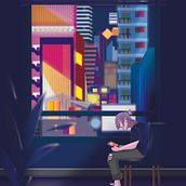 Mi Proyecto del curso: Ilustración vectorial con efectos de luz. Projekt z dziedziny Trad, c, jna ilustracja, Grafika wektorowa, Ilustracja c, frowa, Projektowanie c i frowe użytkownika salengui - 22.03.2022