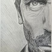 Dr House potrait. Traditional illustration project by Antonio Console - 03.22.2022