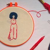 Meu projeto do curso: Bordado de imagens de moda com needle felting. Embroider, Needle Felting, and Textile Design project by Karolaine Ribeiro - 03.18.2022