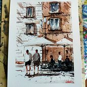 Il mio progetto del corso: Tecniche moderne di acquerello paesaggistico. Painting, and Watercolor Painting project by Daniele Bernardini - 03.22.2022