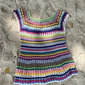 Meu projeto do curso: Técnicas de crochê para criar roupas coloridas. Fashion Design, Fiber Arts, DIY, Crochet, and Textile Design project by Marina - 03.23.2022