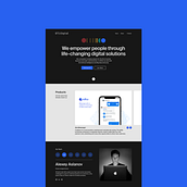 Landing page for Kazakhstani IT company Ein Projekt aus dem Bereich UX / UI, Webdesign, Mobile Design, Digitales Design, App-Design und Digitales Produktdesign von Mrk Atrv - 15.03.2022