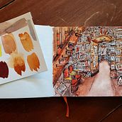 Cozy Bookstore Watercolor. Un proyecto de Pintura a la acuarela de Kirk - 03.03.2021