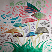 Mi Proyecto del curso: Setas alucinógenas. Traditional illustration, Fine Arts, Painting, and Watercolor Painting project by Daniela Bakerian Scovino - 03.22.2022