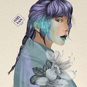 Meu projeto do curso: Retrato Ilustrado com Procreate. Un proyecto de Ilustración tradicional, Ilustración vectorial, Ilustración digital y Dibujo de Retrato de Mariana Soares Gomes - 15.03.2022