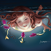 Meu projeto do curso: Iluminação e cor para retratos digitais no Photoshop. Un proyecto de Ilustración tradicional, Ilustración digital y Pintura digital de Evelyn Galdino - 24.03.2022