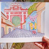 Mi Proyecto del curso: Mundos imaginarios ilustrados con tinta y acuarela. Un progetto di Illustrazione tradizionale, Character design, Disegno, Pittura ad acquerello, Illustrazione con inchiostro e Manga di Claudia Reyna - 24.03.2022