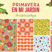 Mi Proyecto Final: Primavera en mi Jardin. Pattern Design, Printing, Digital Design, Design, Art Direction, and Traditional illustration project by ofeliagallegos - 03.03.2022