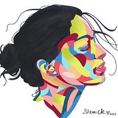 My project for course: Geometric Portraits with Procreate. Un progetto di Illustrazione tradizionale e Illustrazione digitale di spatialartist - 25.03.2022