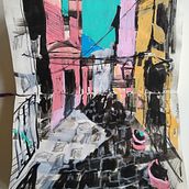 My project for course: Modern Urban Sketching Techniques with Mixed Media. Traditional illustration, Painting, Architectural Illustration & Ink Illustration project by nicola_new - 03.25.2022