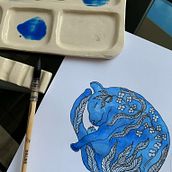 My project for course: Illustration Techniques to Unlock your Creativity. Design, Traditional illustration, Fine Arts, Painting, Creativit, Creating with Kids, and Sketchbook project by Rapina Iberam - 03.17.2022