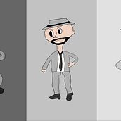 Diseño de personajes retro para animación: Lewis. Animation, 2D Animation, Character Design, and Design project by Federico Alvarado Flores - 03.23.2022