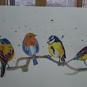 Mi Proyecto del curso: Acuarela artística para ilustración de aves. Traditional illustration, Watercolor Painting, and Naturalistic Illustration project by Claudia Quintero - 03.20.2022