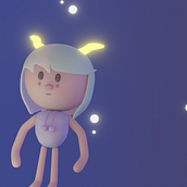 Mi Proyecto del curso: Creación de personajes kawaii en 3D con Blender . Een project van Traditionele illustratie, Ontwerp van personages, Digitale illustratie,  3D-modellering y Manga van Orlando Badillo - 23.03.2022